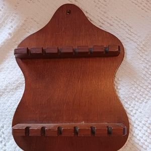 Antique Wood 12 Spoon Rack